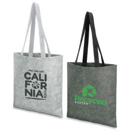 The Trends Collection Ashton Tote Bag is made from poly felt.  Trendy Tote bag in light or dark grey.  Great branded cotton handled tote bags.