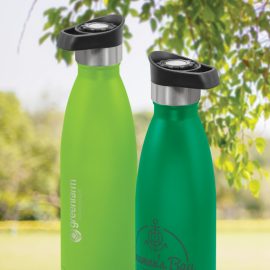 The Trends Collection Mirage Powder Coated Vacuum Bottle Push Lid is a premium quality 500ml vacuum stainless steel bottle.  13 colours.  Great drink bottles.