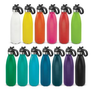 The Trends Collection Mirage Powder Coated Vacuum Bottle Flip Lid is a premium quality 500ml vacuum stainless steel bottle. 13 colours. Great drink bottles.