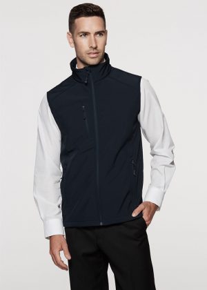 The Aussie Pacific Mens Olympus Softshell Vest is a 320gm 3 layer performance softshell. 4 colours. S - 5XL. Great Aussie Pacific softshell jackets.