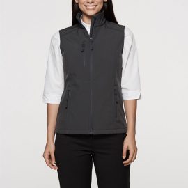 The Aussie Pacific Ladies Olympus Softshell Vest is a 320gm 3 layer performance softshell.  4 colours.  8 - 22.  Great Aussie Pacific softshell jackets.