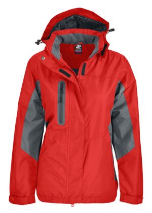 The Aussie Pacific Ladies Sheffield Jacket is a polyester twill jacket with a brushed fleece inner. 3 colours. 8 - 22. Great branded waterproof jackets.