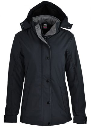 The Aussie Pacific Ladies Parklands Jacket has a polyester satin finish outer, with inner taffeta lining.  2 colours.  8 -  22.  Great branded winter jackets.