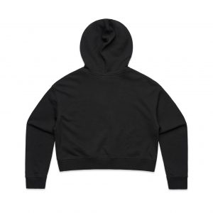 The AS Colour Womens Crop Hood is a relaxed fit, cropped length heavyweight hoodie.  Pale Pink and Black.  XS - XL. Great branded crop AS Colour hoodies.