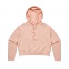 4122 AS Colour Womens Crop Hood – Pale Pink – Promotrenz