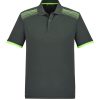 P900MS Biz Collection Galaxy Mens Polo – Grey/Fluro Lime – Promotrenz