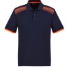 P900MS Biz Collection Galaxy Mens Polo – Navy/Fluro Orange – Promotrenz