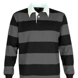 The Cloke Striped Rugby Jersey are proper rugby shirts.  330gsm rugby jersey fabric.  5 colours.  XXS - 3XL.  Great branded old school rugby shirts.