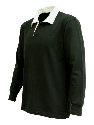 The Cloke Classic Rugby Jersey are proper rugby shirts. 330gsm rugby jersey fabric. Black or Navy. XXS - 3XL. Great branded old school rugby shirts.