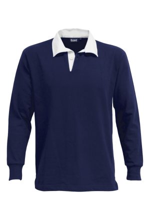 The Cloke Classic Rugby Jersey are proper rugby shirts. 330gsm rugby jersey fabric. Black or Navy. XXS - 3XL. Great branded old school rugby shirts.