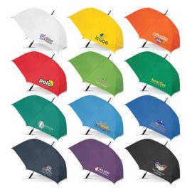 The Trends Hydra Sports Umbrella is a premium auto opening 76cm, 8 panel sports umbrella.  12 colours.  Great branded promotional umbrellas.