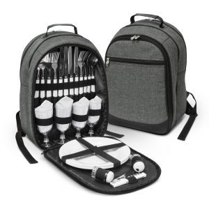 The Trends Collection Arcadia Picnic Backpack is a 4 person picnic backpack.  Available in Grey. Multiple branding options.  Great branded picnic sets.