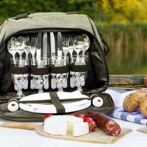 112791 TRENDS Hampton Picnic Bag The Trends Hampton Picnic Bag is a classically designed 4 person picnic bag. In Grey. Multiple branding options. Great branded picnic sets.