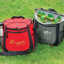 The Trends Collection Aspiring Cooler Bag is a cooler bag with zip closure and elastic lacing.  8 colours.  Great branded corporate cooler bags.