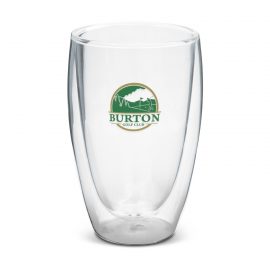 The Trends Collection Tivoli Double Wall Glass is a 410ml double wall glass.  Hot stays hot.  Cold stays cold.  Great double wall branded drink glasses.
