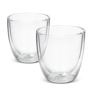 The Trends Collection Tivoli Double Wall Glass Set is an exquisite set of 2 x 310ml double wall glasses.  Black Box.  Great branded corporate gifts.
