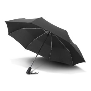 The Trends Collection Swiss Peak Foldable Umbrella is a 3 stage folding umbrella with auto open and close.  8 panel. Black.  Great branded foldable umbrellas.