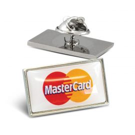 The Trends Collection Altura Lapel Pin Rectangle is a rectangular lapel bin badge.  Full colour branding.  Badge in Silver.  Great branded custom printed badges.