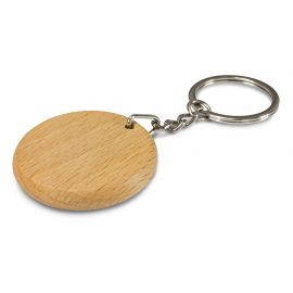 The Trends Collection Artisan Key Ring Circle is a natural wood keyring with a shiny chrome split key ring.  Great eco friendly promo key ring.