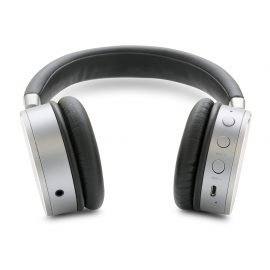 The Trends Collection Swiss Peak Headphones combine functionality with fashion.  Silver/Black.  Bluetooth.  Great branded premium headphones.