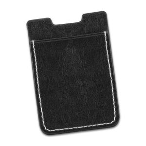 The Trends Collection Bond Phone Wallet is a classy PU leather phone wallet with white stitching. Black. Great branded phone wallets for your clients.