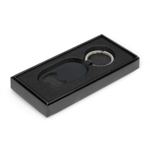 The Trends Collection Brio Bottle Opener Key Ring is a metal bottle opener key ring with matt finish. Black. Great branded bottle opener key rings.