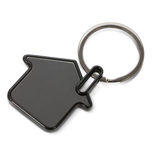 The Trends Collection Capital House Key Ring is a metal house shaped key ring with gunmetal plate finish. Gunmetal. Great branded house key rings.