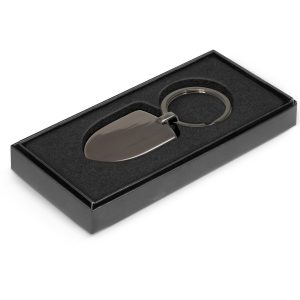 112550 Trends Collection Cerato Key Ring The Trends Collection Cerato Key Ring is a metal crest shaped key ring with gunmetal plated finish on both sides. Laser Engraving. Great branded key rings.