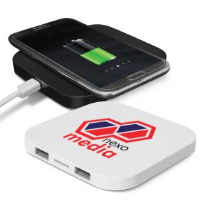112657 Trends Collection Impulse Wireless Charging Hub - Promotrenz The Trends Collection Impulse Wireless Charging Hub is a 5 Watt phone charger with wireless and conventional charging options. Great branded tech products.