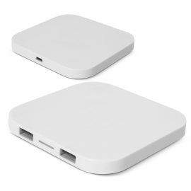 The Trends Collection Impulse Wireless Charging Hub is a 5 Watt phone charger with wireless and conventional charging options.  Great branded tech products.