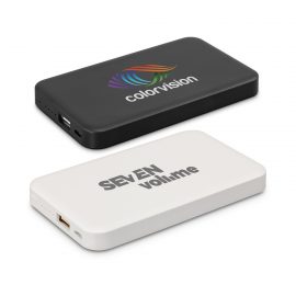 The Trends Collection Photon Wireless Power Bank is the future of power banks with 4000mAh of power storage.  Black or White.  Great branded power banks.