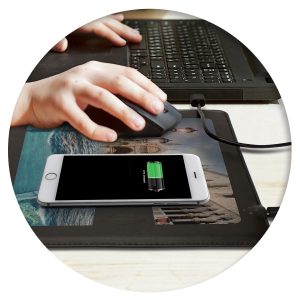116032 Trends Collection Davros Wireless Charging Mouse Mat - Promotrenz The Trends Collection Davros Wireless Charging Mouse Mat is a futuristic mouse mat that has built in wireless phone charger. Multiple branding options