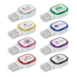 The Trends Collection Zodiac Flash Drive is a futuristic flash drive with removable cap and trans insert.  8 colours.  Great branded flash drives. 