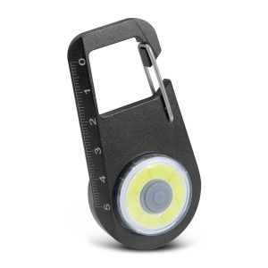 The Trends Collection Carabiner COB Light is a very bright multi-function light which has a carabineer for clipping. Black. Great branded light promo products.