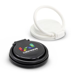 The Trends Collection Stellar Phone Ring is a low profile plastic phone grip which sticks to back of phone.  White or Black.  Great branded phone rings. 