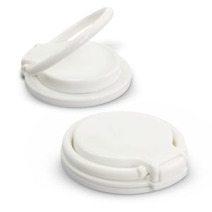 The Trends Collection Stellar Phone Ring is a low profile plastic phone grip which sticks to back of phone.  White or Black.  Great branded phone rings. 