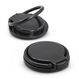 The Trends Collection Stellar Phone Ring is a low profile plastic phone grip which sticks to back of phone.  White or Black.  Great branded phone rings. 