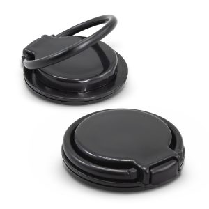 The Trends Collection Stellar Phone Ring is a low profile plastic phone grip which sticks to back of phone.  White or Black.  Great branded phone rings. 