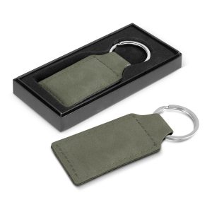 The Trends Collection Ashton Key Ring is a rectangular PU leather key ring with matching stitching.  4 colours.  Laser Engraved.  Smart leather promo key rings.
