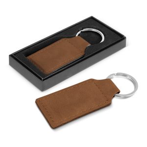 The Trends Collection Ashton Key Ring is a rectangular PU leather key ring with matching stitching.  4 colours.  Laser Engraved.  Smart leather promo key rings.