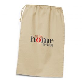 The Trends Collection Drawstring Laundry Bag is a laundry bag made from unbleached natural cotton.  Eco friendly.  Great branded drawstring bags.