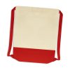 114422 Trends Collection Reno Cotton Drawstring Bag – Natural/Red