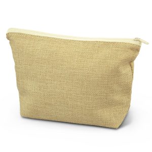 The Trends Collection Ava Cosmetic Bag is a small cosmetic bag made from poly-jute. Natural Look. Great branded cosmetic bags from Trends Collection.