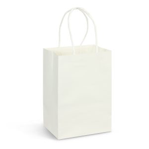 The Trends Collection Small Paper Carry bag is a small carry bag made from 160gsm paper.  Full colour branding.  Great branded promo retail product.