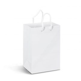 The Trends Collection Small Laminated Carry Bag is a small high gloss carry bag.  Full Colour printed.  Great retail packaging promotional product.