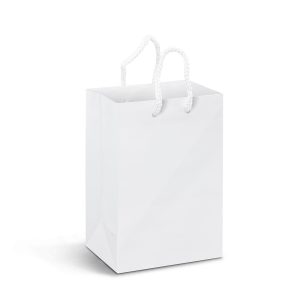 The Trends Collection Small Laminated Carry Bag is a small high gloss carry bag. Full Colour printed. Great retail packaging promotional product.