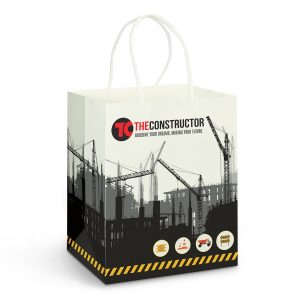 116935 Trends Collection Medium Paper Carry Bag - Full Colour The Trends Collection Medium Paper Carry Bag is made from tough 190gsm paper. Full Colour printing. Great branded promotional retail bag product.