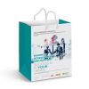 The Trends Collection Medium Laminated Carry Bag in Full Colour is a medium sized bag with rope handles.  Full colour branding.  Great custom retail bags. 