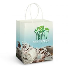 The Trends Collection Large Paper Carry Bag Full Colour is a large paper carry bag with strong rope handles.  In full colour.  Great branded retail paper bags.