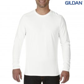The Gildan Performance Adult Long Sleeve Tech Tee is an active fit, 159gsm polyester long sleeve tee.  3 colours.  Great branded